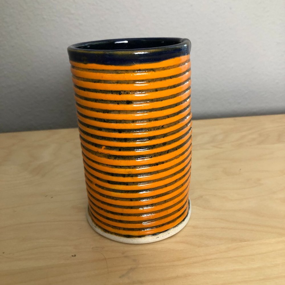 ALISSA CLARK CLAYWORKS Artisan It's Okay to Play with Your Food Pen Holder